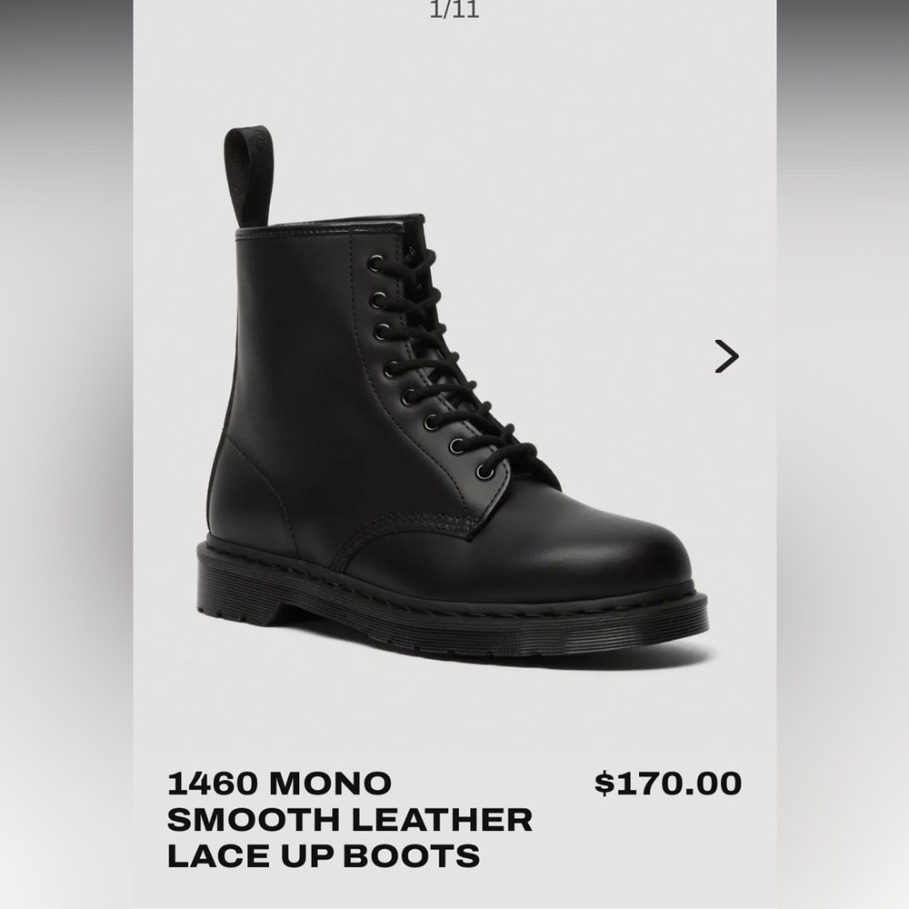brand new the original doc martens all black boots leather never worn shoes